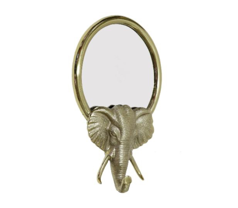 Зеркало декоративное "Голова слона" золотое